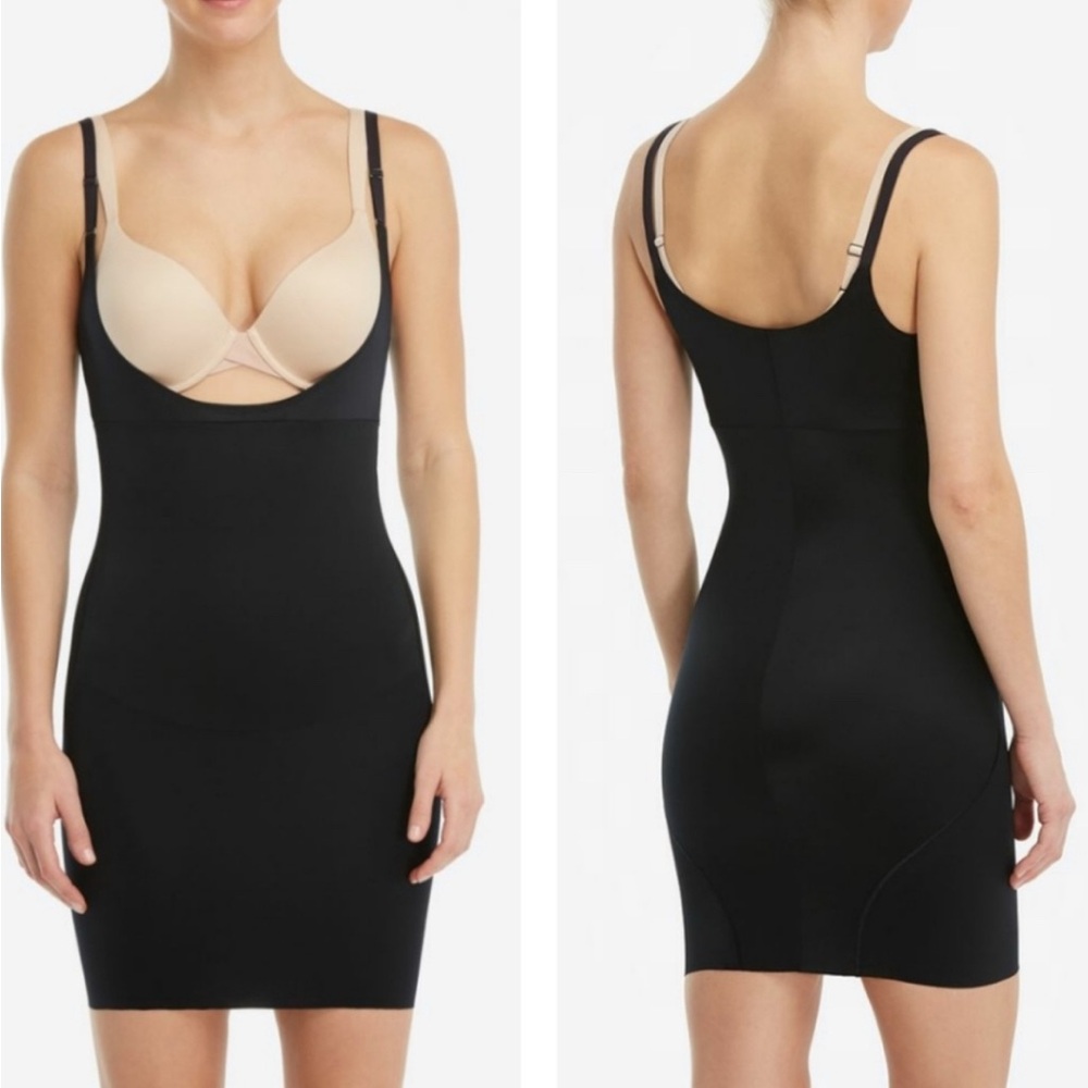 SPANX SmartGrip Open-Bust Full Slip in Black